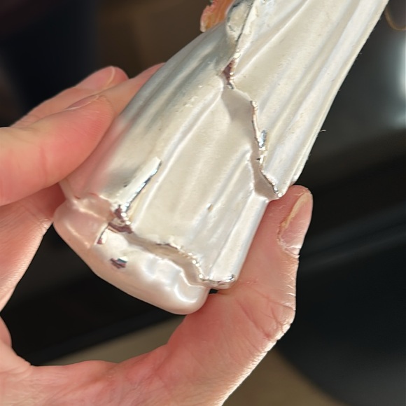 Vintage Glass Blown Blushing Bride wedding Christmas Ornament - Picture 6 of 7